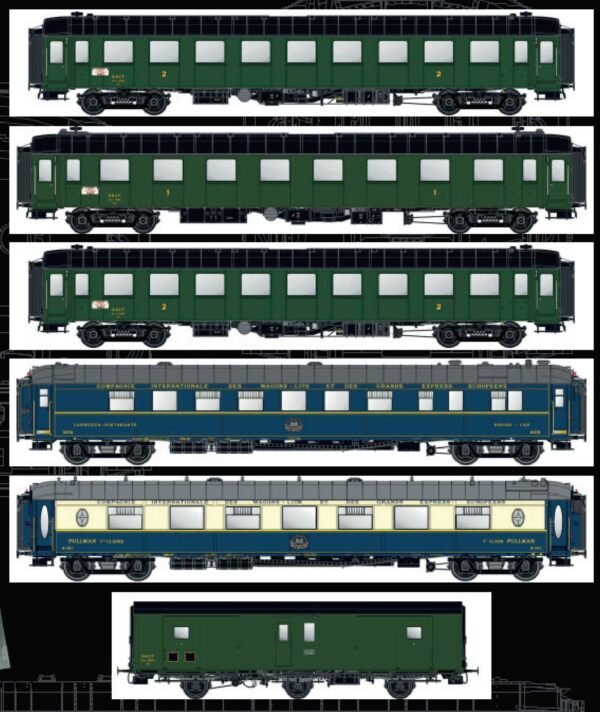 6er Set Personenwagen SNCF, Ep.IIIb, Paris-Nizza, IB