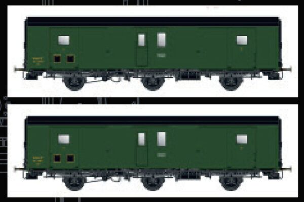 2er Set Packwagen Dqd2m SNCF, Ep.IIIb, Schlußlicht