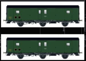 2er Set Packwagen Dqd2m SNCF, Ep.IIIc/d, Schlußlicht