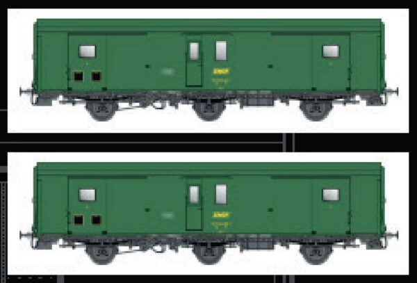 Set of 2 Dd2 SNCF boxcars, Ep.IVa, taillight
