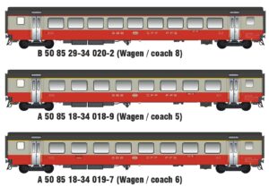 3er Set Personenwagen EW III SBB, Ep.IV, Swiss Express