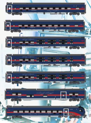 Set of 7 night train coaches DANI ÖBB Nightjet, Ep.VI, with IB