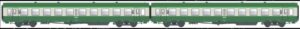 Set of 2 USI B10t U61 passenger cars, 2nd class
SNCF, Ep.IVb