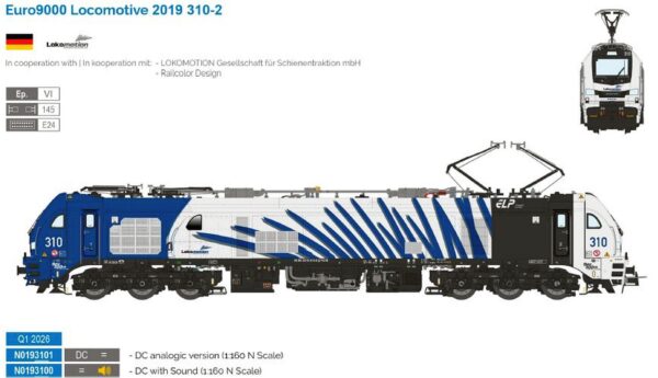 Electric locomotive BR 2019 / Euro 9000 Lokomotion, Ep. VI, sound