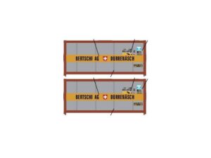 2er Set 20'Tankcontainer BERTSCHI grau