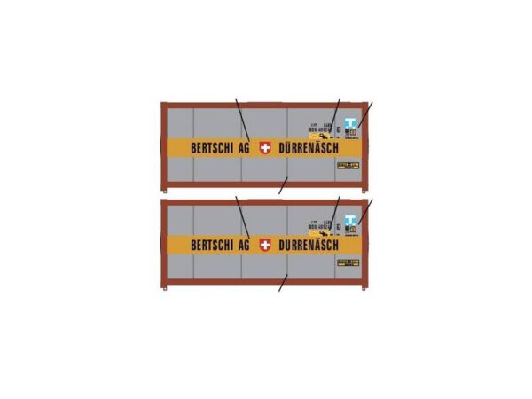 2er Set 20'Tankcontainer BERTSCHI grau