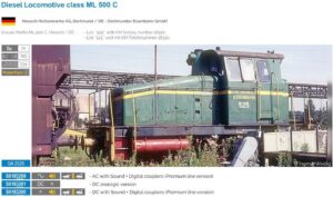 Diesellok ML 500 C, DE, Ep. IV