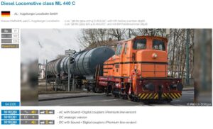 Diesellok ML 440 C Augsburger Lokalbahn, Ep. IV, AC Sound P