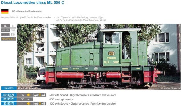 Diesellok ML 440C/V50, DB, Ep. III