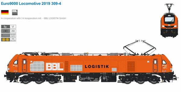 Electric locomotive BR 2019 / Euro 9000 BBL Logistics