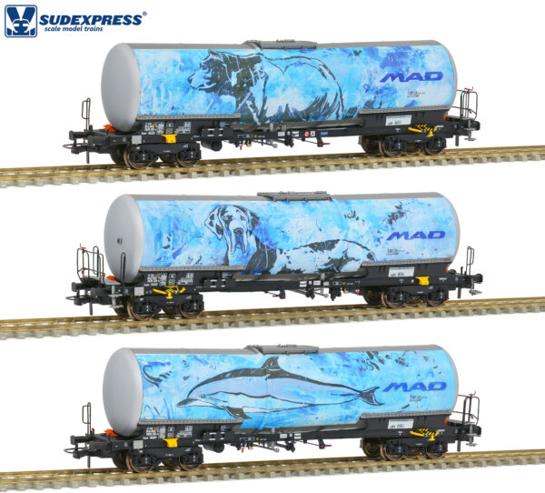 Set of 3 Zacns tank wagons, BSAS / M.A.D, Ep.VI