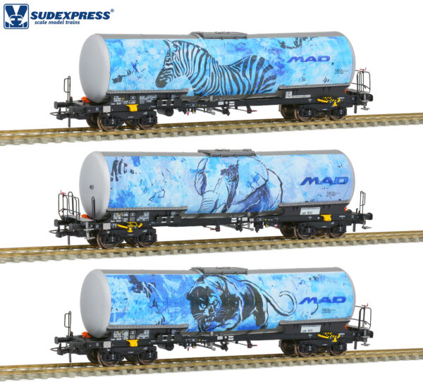 Set of 3 Zacns tank wagons, BSAS / M.A.D, Ep.VI