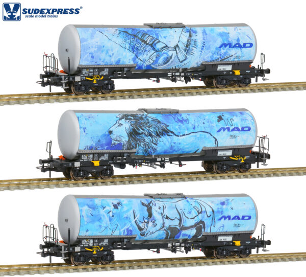 Set of 3 Zacns tank wagons, BSAS / M.A.D, Ep.VI