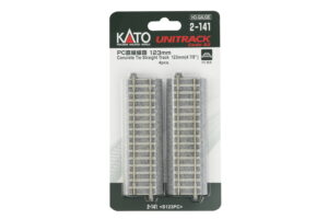 Straight track 123mm with concrete sleepers (4 pcs.)