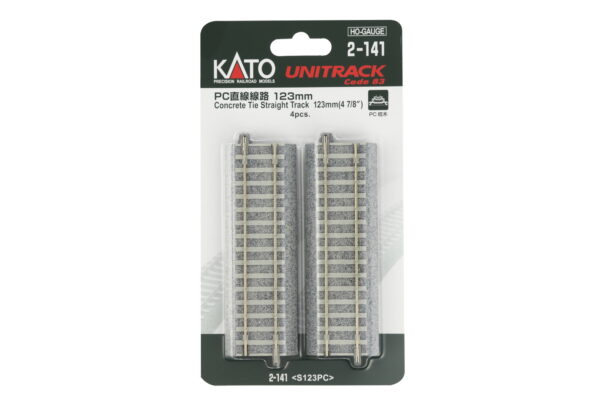 Straight track 123mm with concrete sleepers (4 pcs.)
