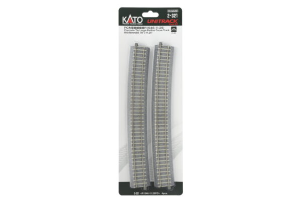 Track curved R1546mm 11.25° with concrete sleepers (4 pcs.)