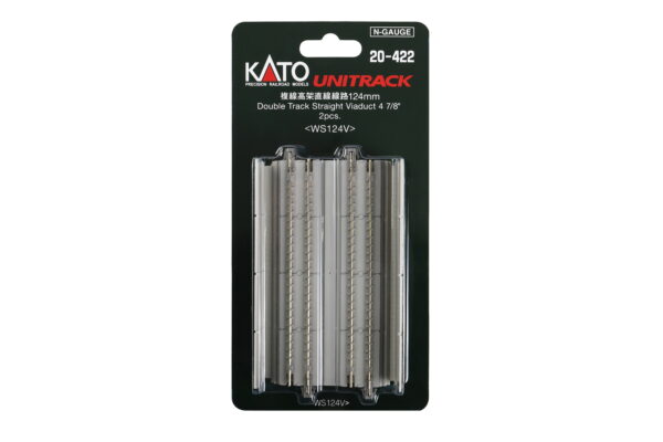Viaduct double-track straight 124mm with slab track