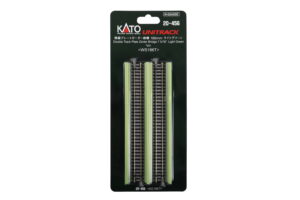 Sheet metal girder bridge double-track straight 186mm light green