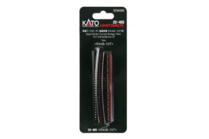 Sheet metal girder bridge curved R448mm 15° red railing inside
