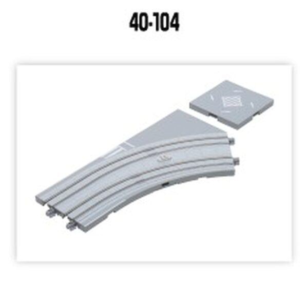 UNITRAM Curved track R180-45, right