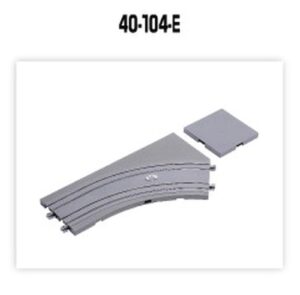 UNITRAM Gebogenes Gleis R180-45, rechts, unbedruckt