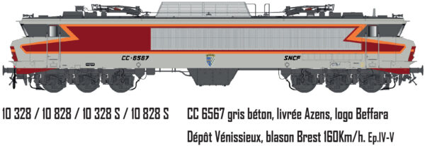 E-Lok CC 6567 SNCF weiß/rot/orange  Ep.IV/V 160km/h Sound