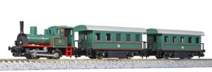 Passenger train, 3-piece set with steam locomotive, Pocket Line