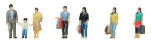 7er Set Einkaufende Figuren
