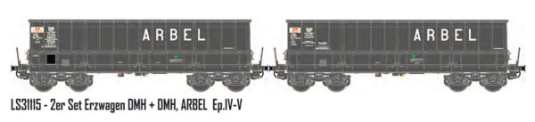 2er Set Erzwagen DMH SNCF / ARBEL, Ep.IV-V
