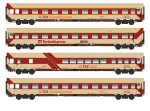 Set of 4 passenger coaches TUI Ferienexpress, Ep.IV, Set I