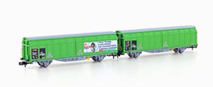 Set of 2 sliding wall wagons Hbbillns-x SBB, Ep.V, Decibello