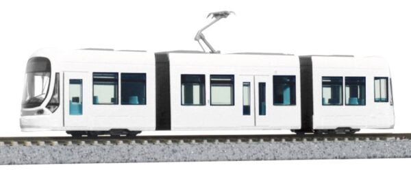 Moderner Straßenbahn-Triebwagen,Ep.V-VI, weiß