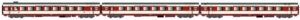 Set of 3 GC wagons A3rtux+A8tu+A8u SNCF, Ep.IV, Aquitaine