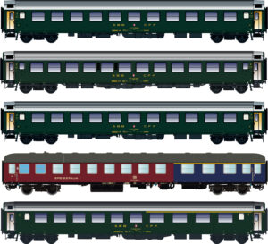 5er Set Personenwagen DB/SBB, Ep.IVa, D568