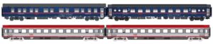 Set of 4 night train coaches ÖBB NJ, Ep.VI, NJ408, Set I