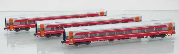 3er Set Personenwagen B7 NSB, Ep.V, Tomatensuppedesign