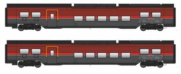 2er Set Railjet Wagen DANI ÖBB, Ep.VI, Basic, AC