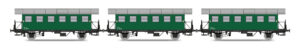 Set of 3 passenger coaches BiH ÖBB, Ep.III, green