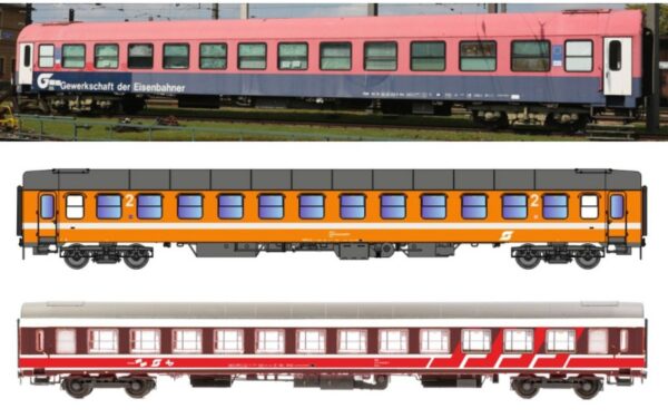 Set of 3 UIC-X passenger coaches ÖBB, Ep.IV