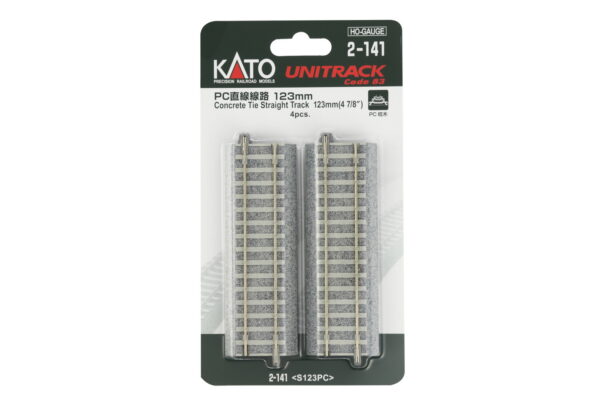 Straight track 123mm with concrete sleepers (4 pcs.)