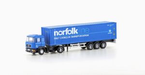 MAN F90 Norfolkline container semitrailer truck
