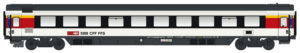 EC passenger coach, 1st class Bpm SBB, Ep.VI, new color scheme