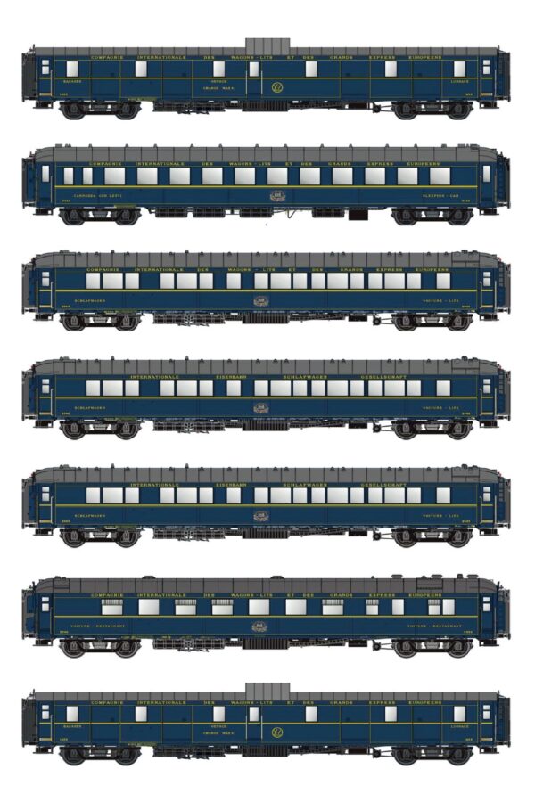 Set of 7 CIWL passenger coaches, Ep.II, Nord Express, 1936