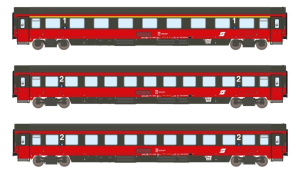 3er Set Personenwagen Amz+2xBmz ÖBB, Ep.V, EC 64