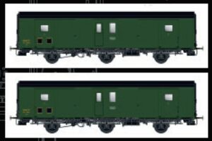 2er Set Packwagen Dqd2m SNCF, Ep.IIIb, Schlußlicht