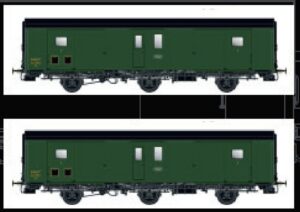 2er Set Packwagen Dqd2m SNCF, Ep.IIIc/d, Schlußlicht