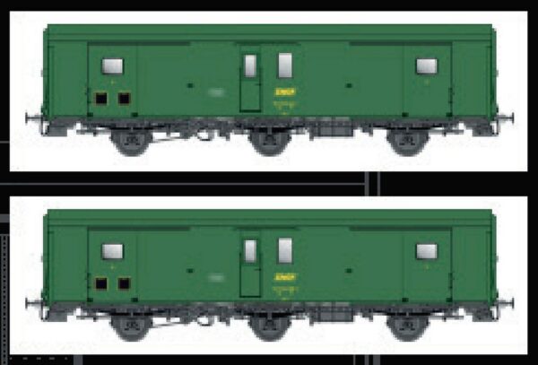 2er Set Packwagen Dd2 SNCF, Ep.IVa, Schlußlicht