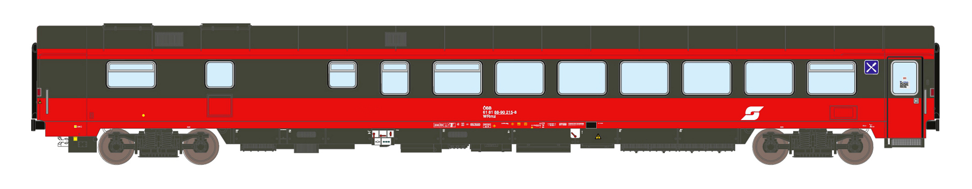 Dining car WRmz ÖBB, Ep.V, EC 64