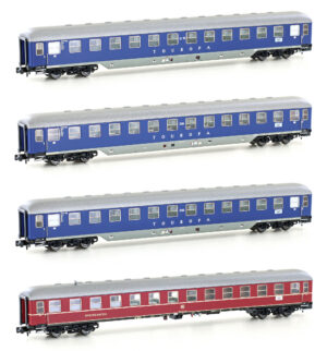 Set of 4 passenger coaches DB/TOUROPA, Ep.IIIb, Set 2