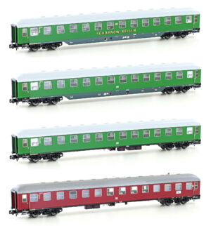 Set of 4 passenger coaches DB/SCHARNOW, Ep.IIIb, Set 2